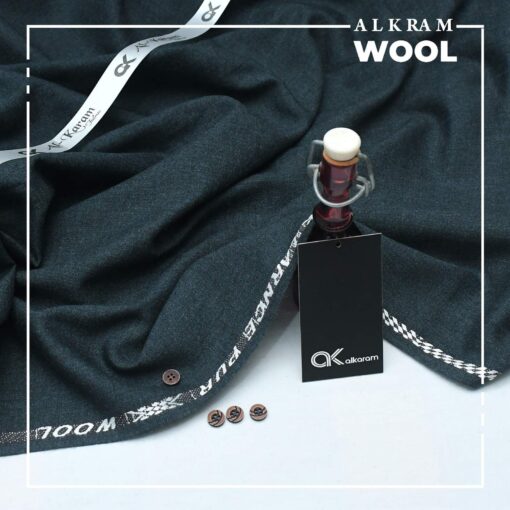 Alkaram’s Wool Men Unstitched Suit (Charcoal Grey)