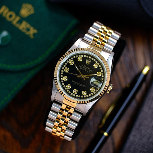 The Ultimate Everyday Luxury – Rolex Truetone Automatic & Waterproof – Diamond Black Shades