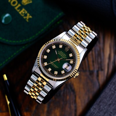 The Ultimate Everyday Luxury – Rolex Truetone Automatic & Waterproof – Diamond Green Shades
