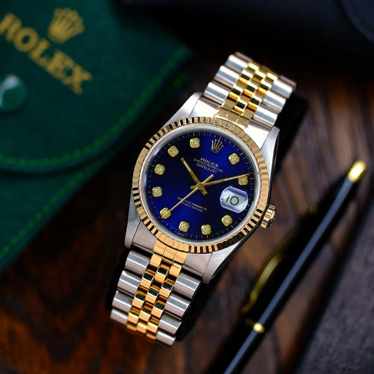 The Ultimate Everyday Luxury – Rolex Truetone Automatic & Waterproof – Diamond Blue Shades